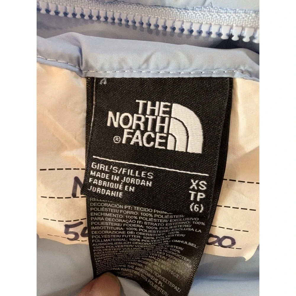 THE NORTH FACE Kids XS Reversible Shasta Jacket Blue Puffer Coat Sherpa Hooded